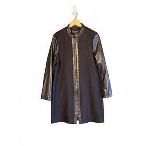 Marc New York Coat w/ Faux Leather Trim